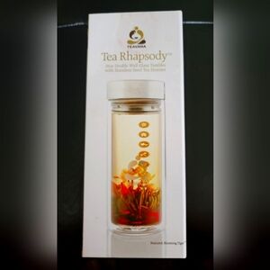 NIB Teavana Tea Rhapsody 16oz Glass Tumbler